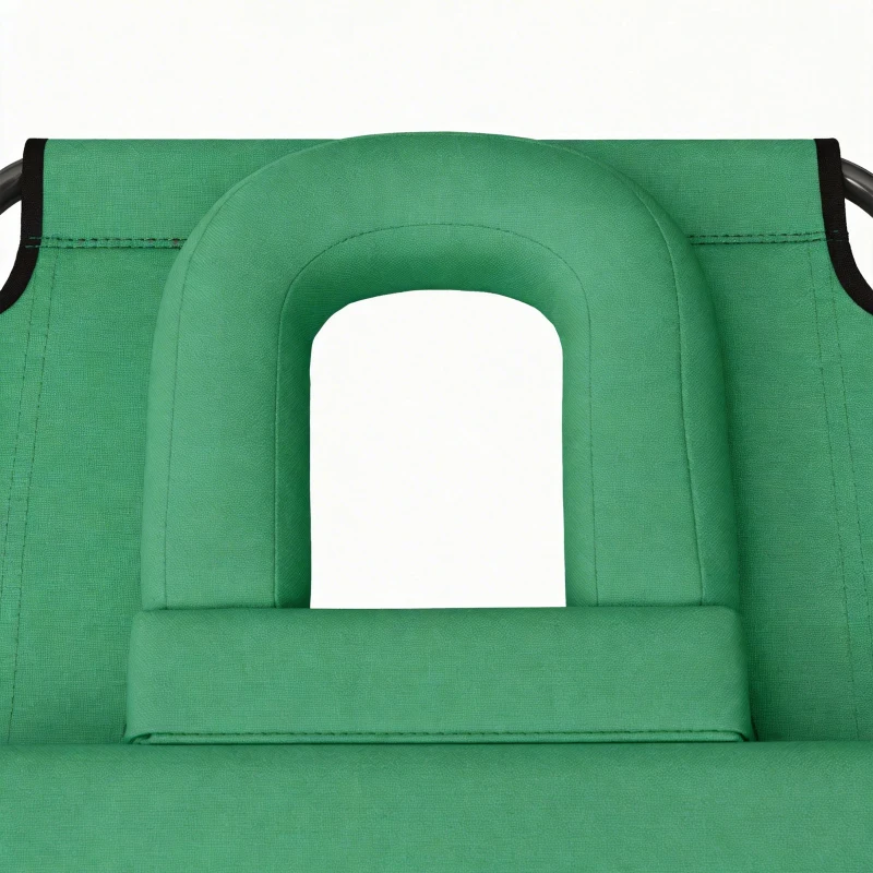 Outsunny ligbed met leesgat 190 cm x 56 cm x 28 cm, zwart