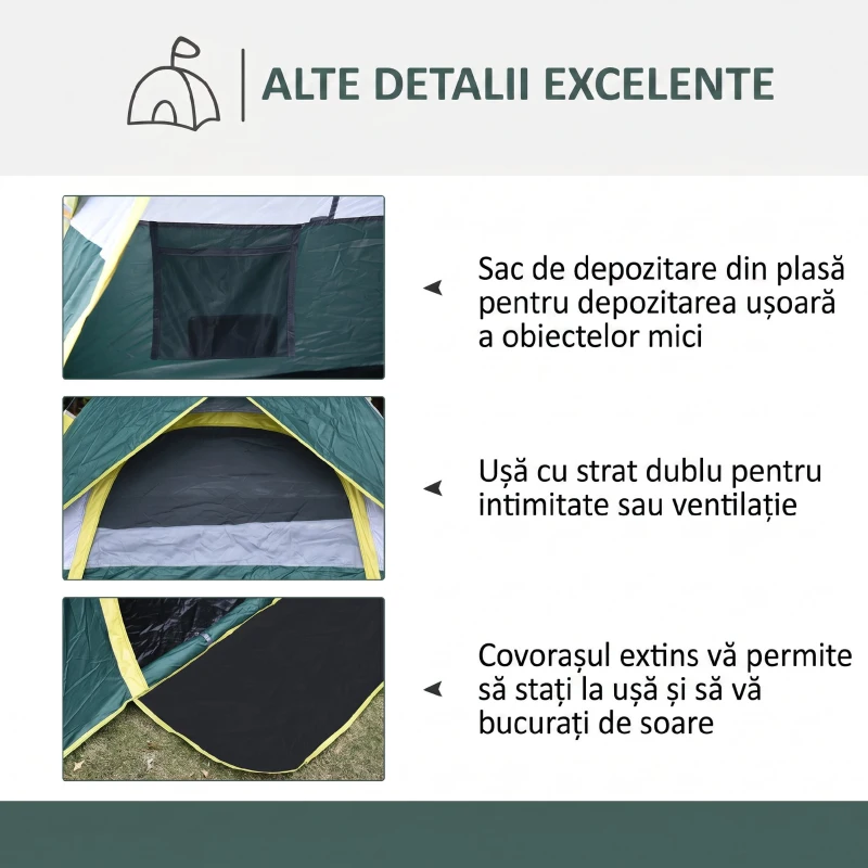 Outsunny Cort pentru Camping pentru 2 Persoane