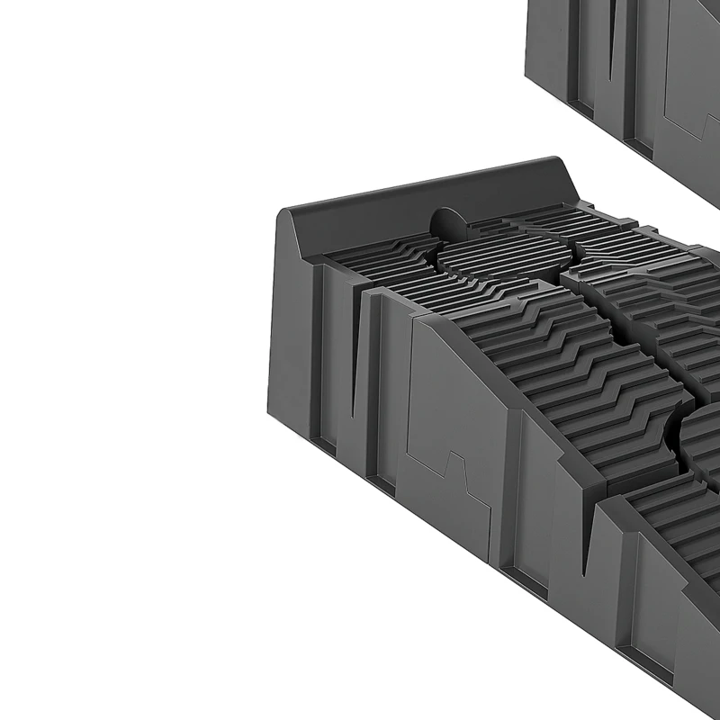 DURHAND Rampes de chargement en plastique pour voiture rampes accès 2 pièces capacité de 2,5 tonnes 91 x 30 x 21 cm noir