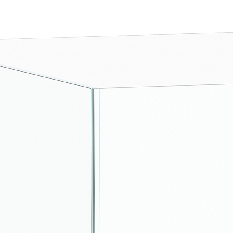 PawHut Fish Tank Bare Glass for DIY Glass Aquarium with Protective Base Mat 51L Transparent for Fish Shrimps