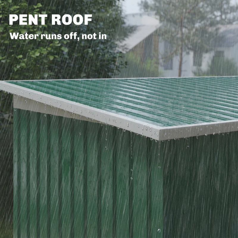 Outsunny 4ft x 9ft Steel Garden Tool Shed(m-7)