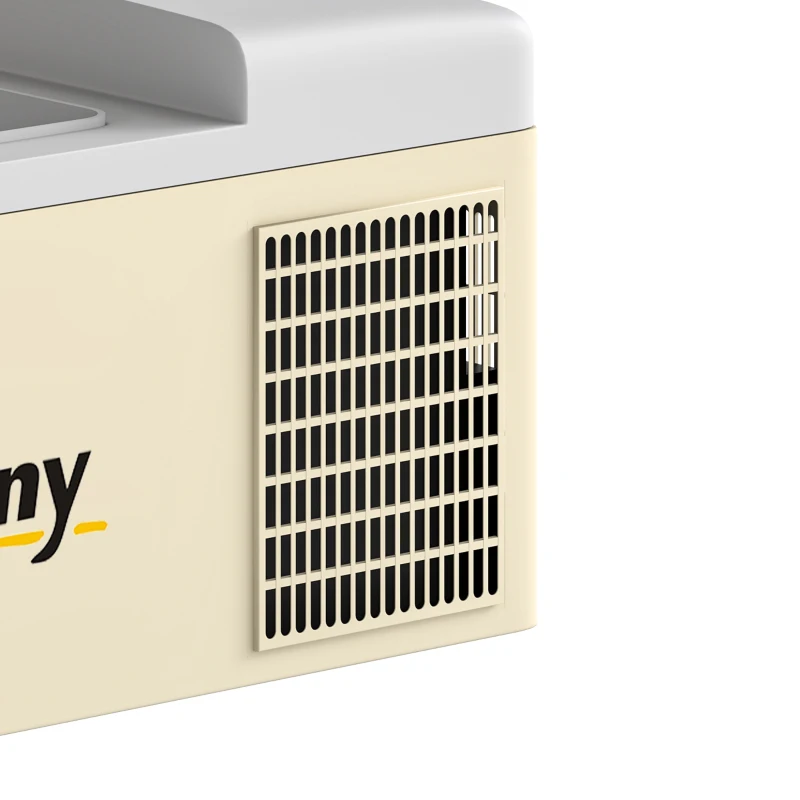 Outsunny 16L Portable Car Fridge, -20℃ to 10℃ Adjustable Temperature - Khaki/Grey