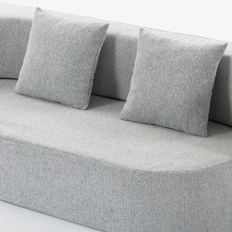 HOMCOM 2 en 1 Sofá Cama 2 Plazas con 2 Cojines Desenfundables Reposabrazos Asiento Acolchado en Chenilla Gris Claro