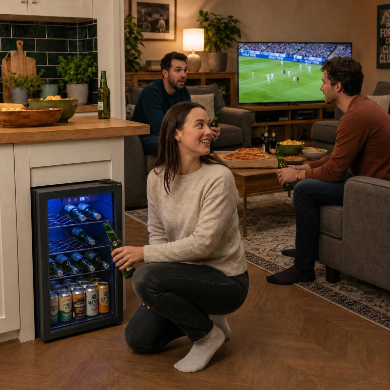 HOMCOM 24 Bottle Wine Cooler, 68 Litre Capacity, 4-16°C Freestanding Drinks Wine Fridge with Glass Door, Black