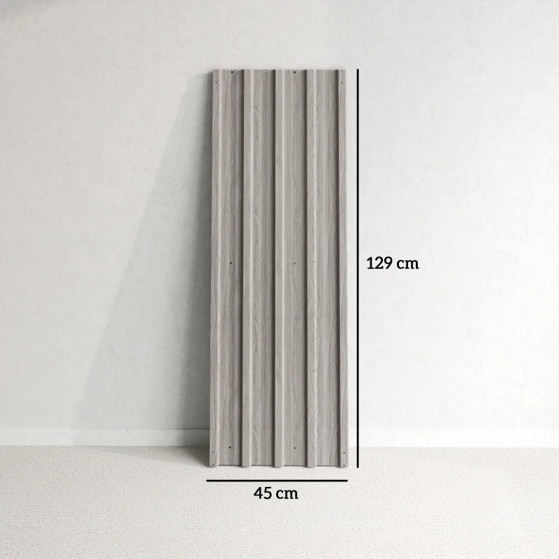 Outsunny Set 12 Panouri de Schimb 129x45 cm pentru Căsuțe de Grădină din Oțel Galvanizat Gri