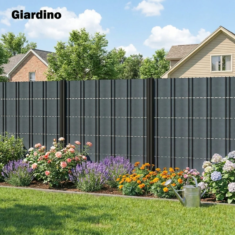 Outsunny Set 4 Pezzi Frangivista da Giardino Anti UV Impermeabile con Fermagli, in PP, 140m x 19cm, Grigio