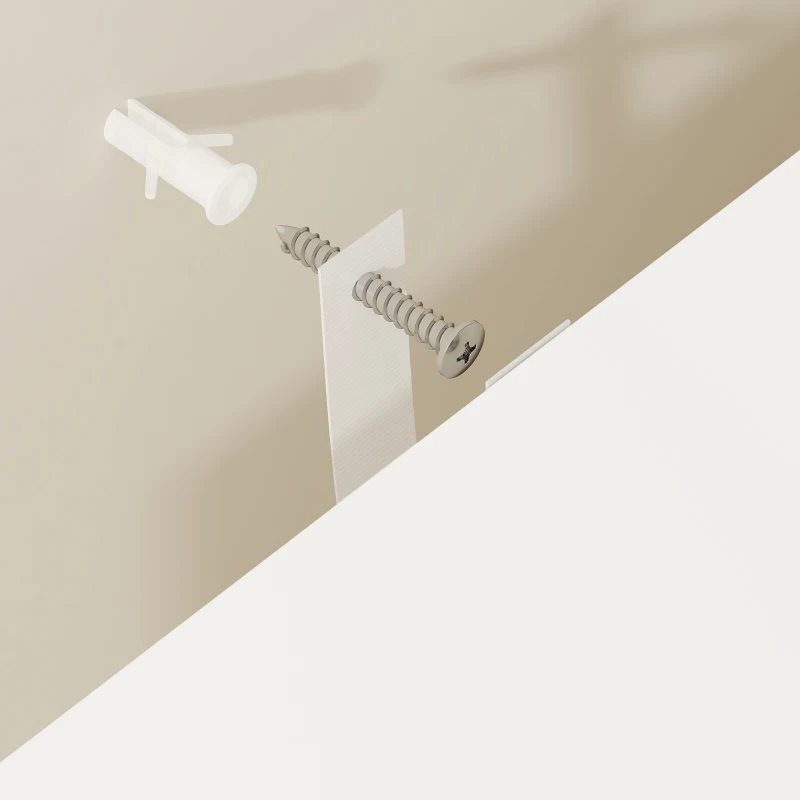 HOMCOM Armario de Baño Alto de 171 cm Armario de Baño Estrecho con Cesta de Ropa Extraíble 2 Cajones Blanco