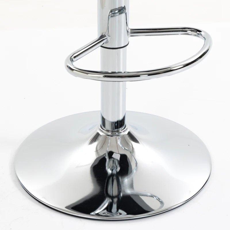 HOMCOM Set 2 Taburetes de Bar Giratorios y Regulables para Cocina Blanco