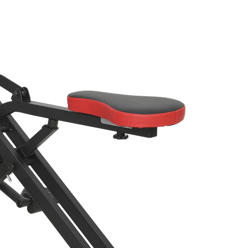 SPORTNOW trainingsmachine, verstelbaar, metalen buizen, pedalen, opvouwbaar, rood