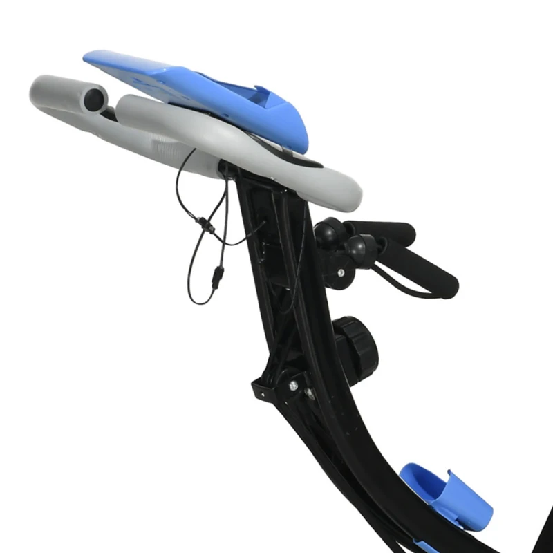 HOMCOM Hometrainer fietstrainer hometrainer LCD display opvouwbaar verstelbaar blauw+grijs(m-13)