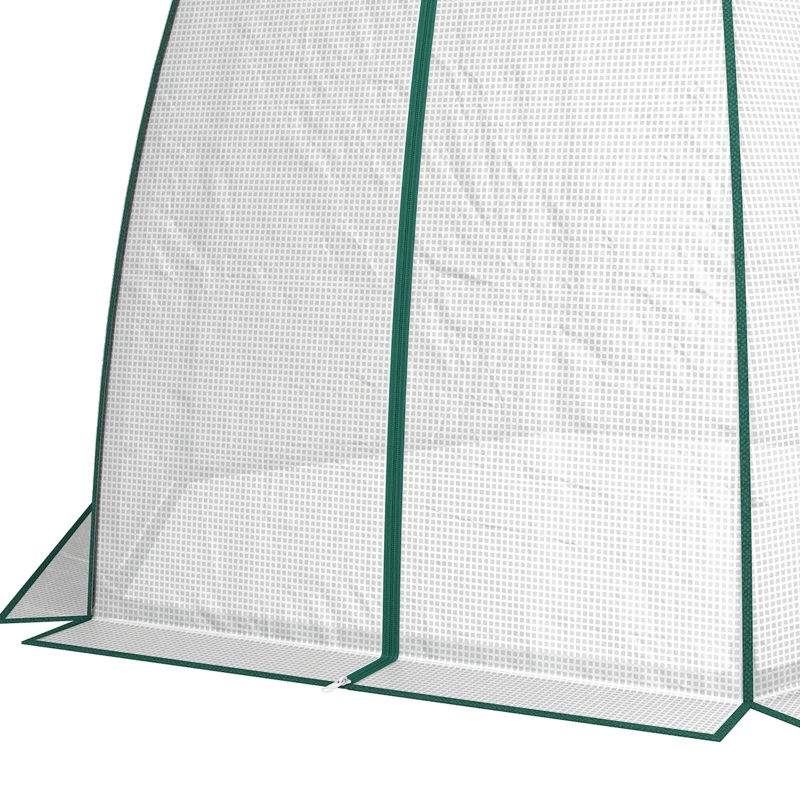Outsunny Mini Kas Overwintertent met Roldeur Wit 160x138x180cm