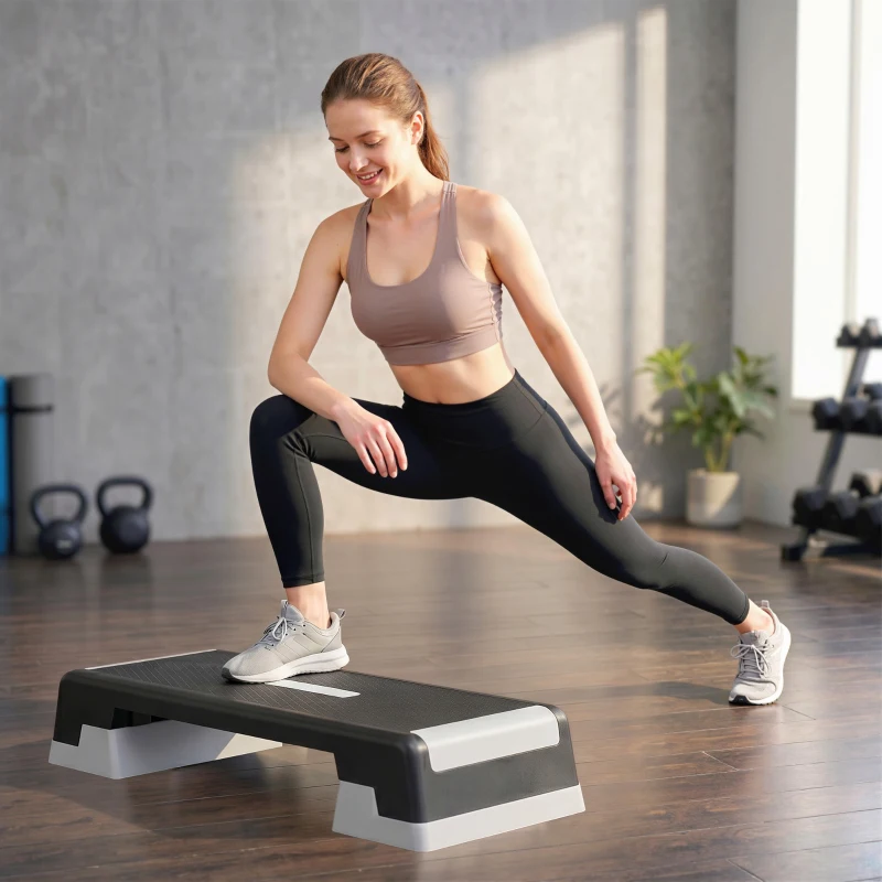 SPORTNOW Stepper Aerobic Reglabil, Înălțime 15/20/25 cm cu Suporturi