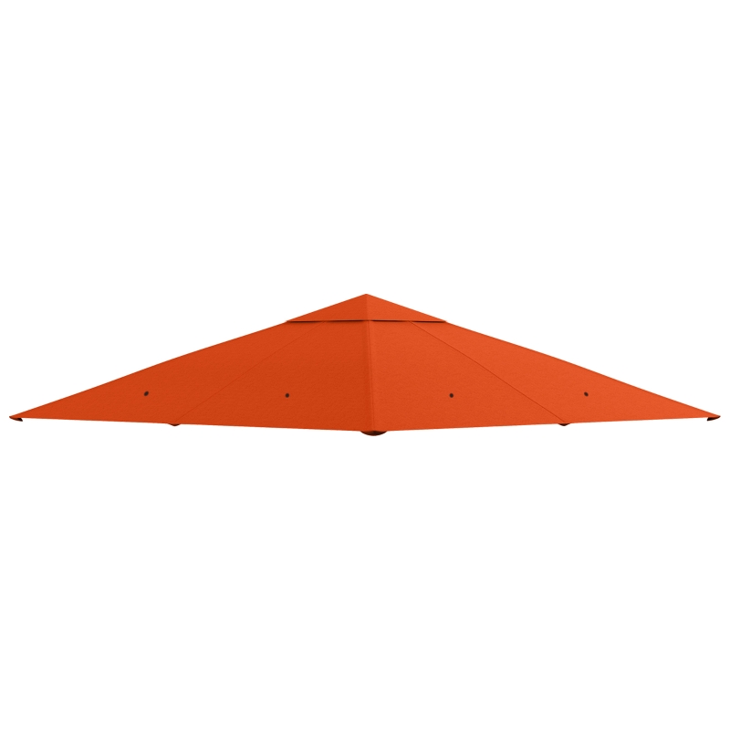 Outsunny Ersatzdach für Gartenpavillon, Polyester, 2,98 x 2,98 m, Orange