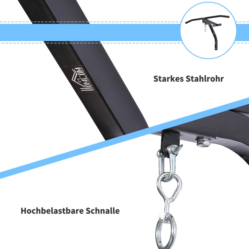 HOMCOM bokszakhouder voor wandmontage, bokszak, zandzakhouder, draagvermogen(m-4)