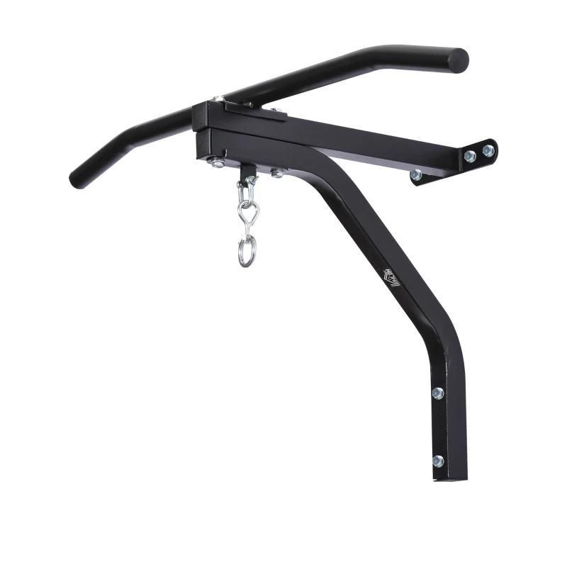 HOMCOM Support sac de boxe fixation sac de frappe barre de traction intégrée charge max. 130 Kg acier noir