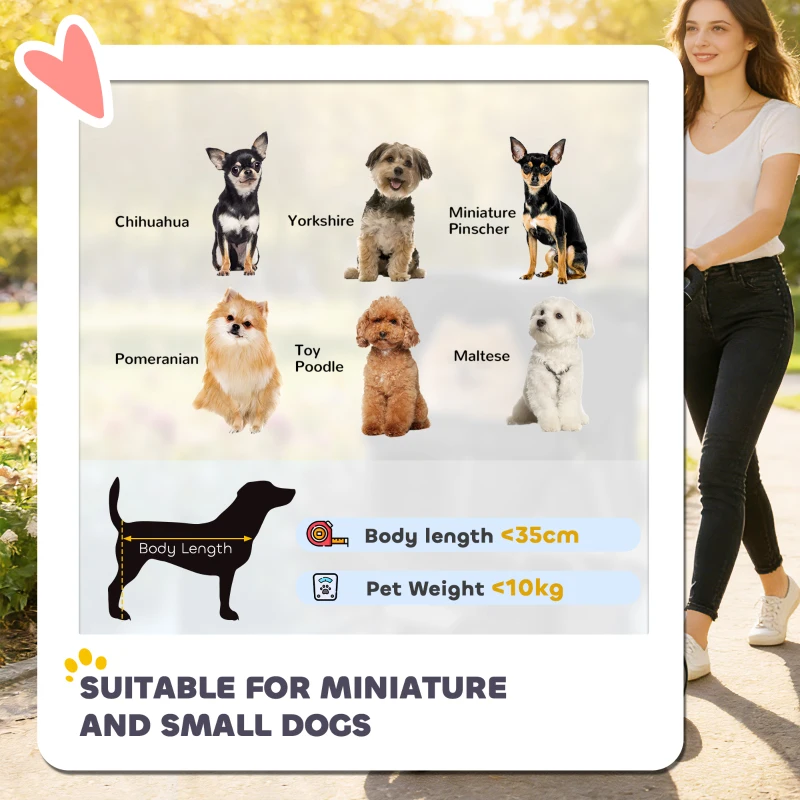 PawHut 3 Wheel Pet Stroller for Small and Miniature Dogs, Black