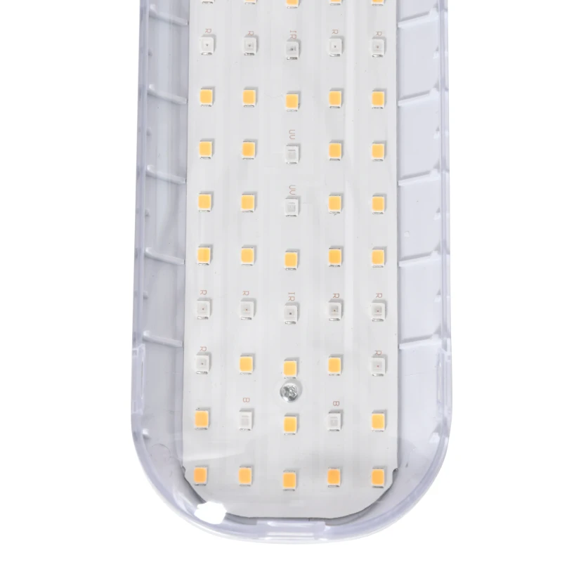 Outsunny LED Grow Light, Full Spectrum Foldable 20W Plant Grow Lamp with E27 Base and 240Pcs LEDs for Indoor Hydroponics Greenhouse Plants Seedling, Growing, Blooming