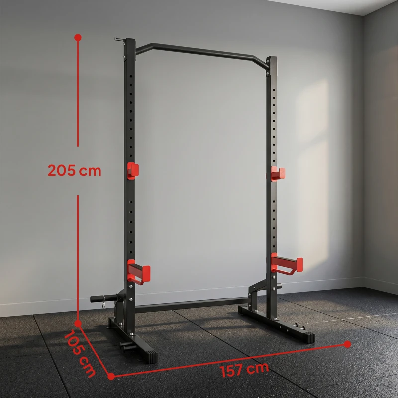 SPORTNOW Rack Squat 500 kg con Barra Trazioni e Supporto Bilanciere Regolabile