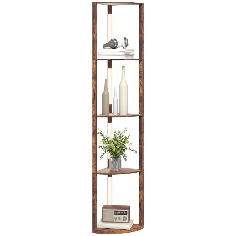HOMCOM 4-Tier Corner Floor Lamp