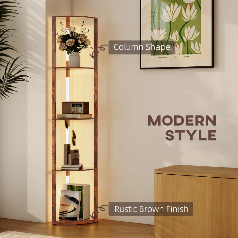 HOMCOM 4-Tier Corner Floor Lamp