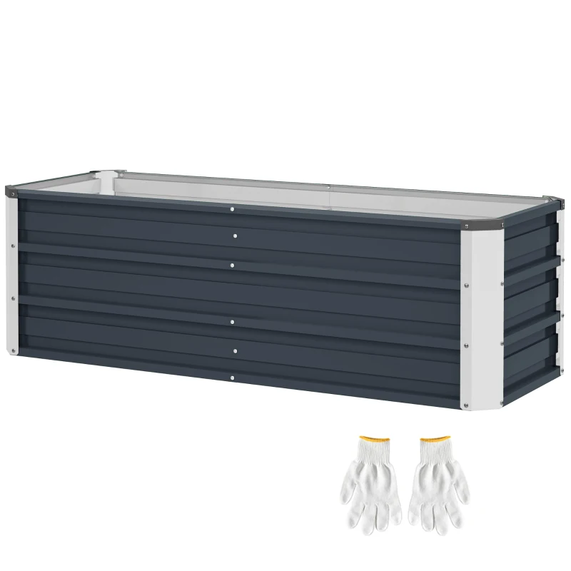 Outsunny verhoogd bed 125cm x 47cm x 40cm