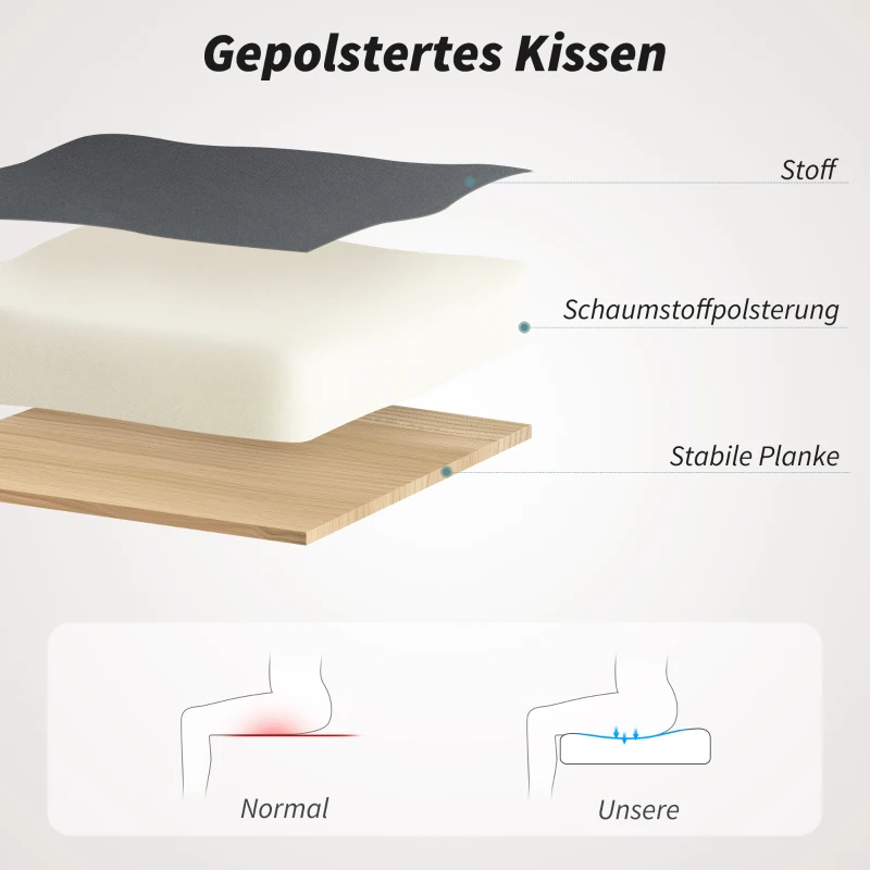 HOMCOM Atmungsaktiver Mesh-Bürostuhl, Ergonomischer Drehstuhl mit klappbaren Armlehnen und Lendenwirbelstütze, Grau