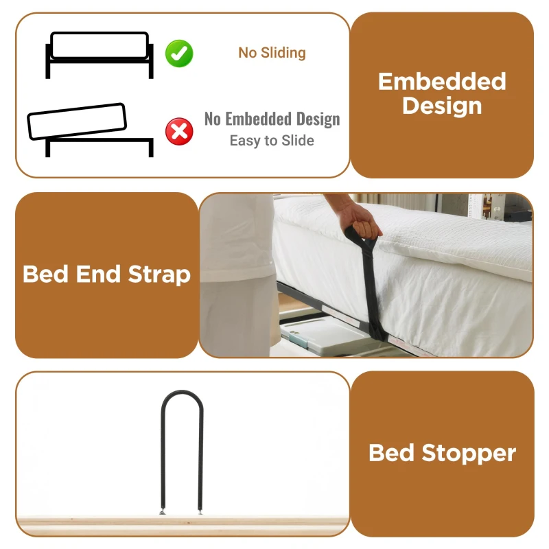 Upholstered Single Bed with Interchangeable L‑shaped Headboard, Stylish Linen Bed Frame with Hydraulic Storage, 203L x 108W x 86H cm, Grey