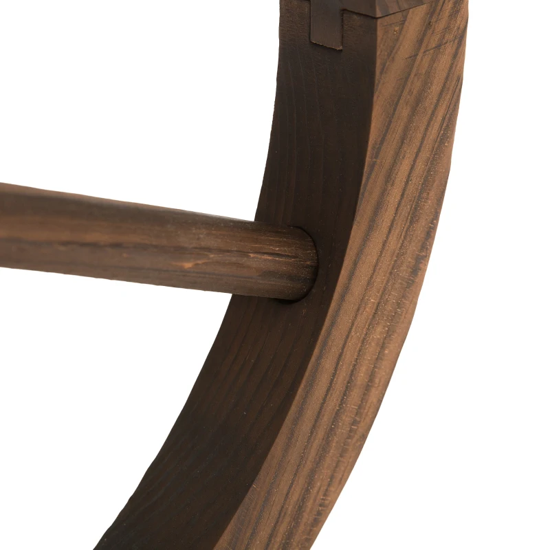 Tuintafel balkontafel houten tafel weerbestendig wielvorm massief hout naturel