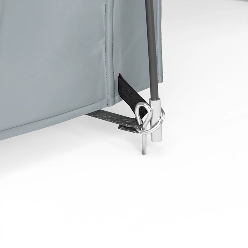 Outsunny Tente de camping familiale 3 personnes, tente tunnel imperméable, portes + fenêtres, 5,1 x 2,4 x 1,8 cm, gris clair