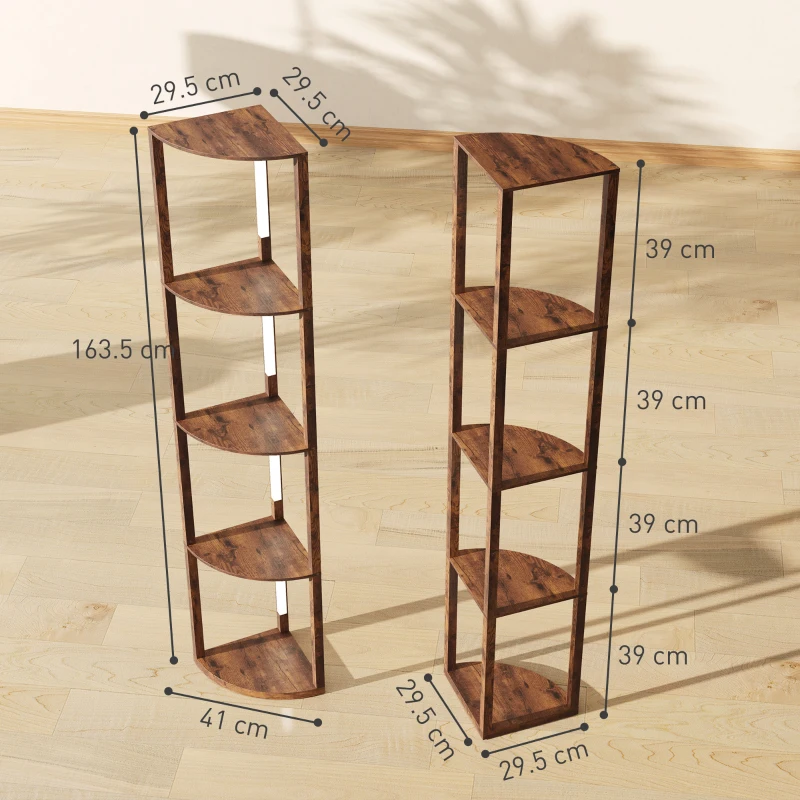 HOMCOM 4-Tier Corner Floor Lamp