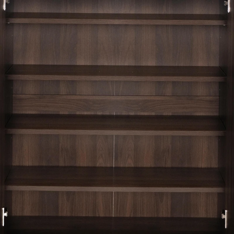Space-Saving Shoe Cabinet with Adjustable Shelves, Modern Hallway Storage with Soft-Closing Hinges, 80L x 35W x 110H cm, Wood