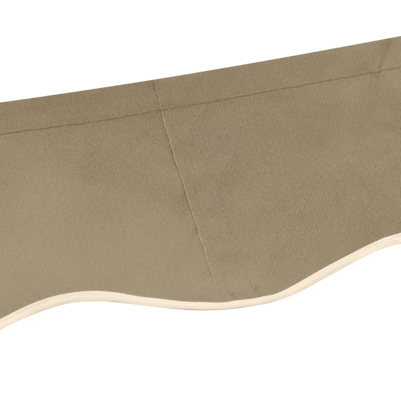 Outsunny Teto de Substituição para Telhado 382x240 cm Lona para Telhado com Dobras Proteção UV Impermeável para Pátio Bege