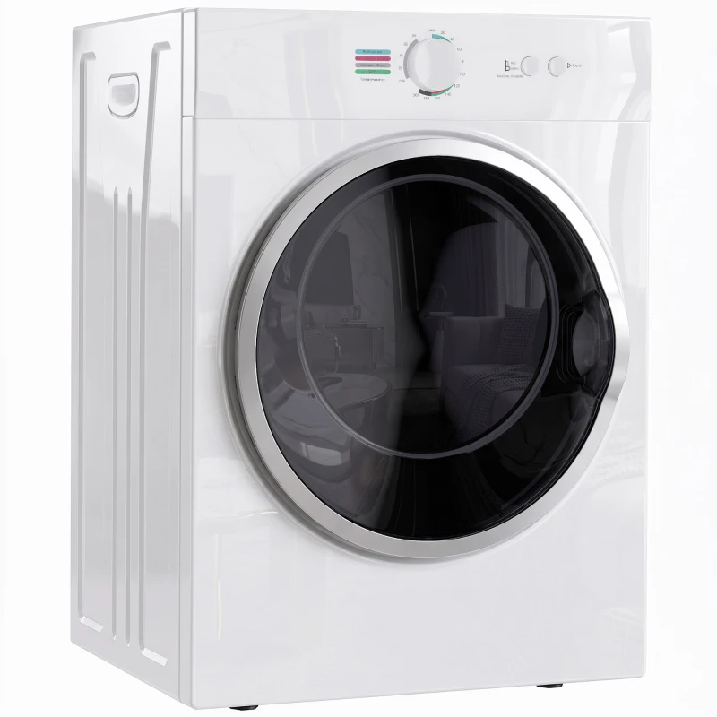 HOMCOM Mini-Tragbarer Trockner 4.8kg 1020W PTC-Heizung, Timer, Weiß