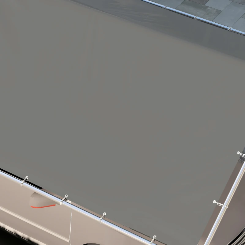 Outsunny Acoperiș pentru garaj 3 x 6m, Husă de schimb rezistentă la UV cu corzi elastice, Gri închis