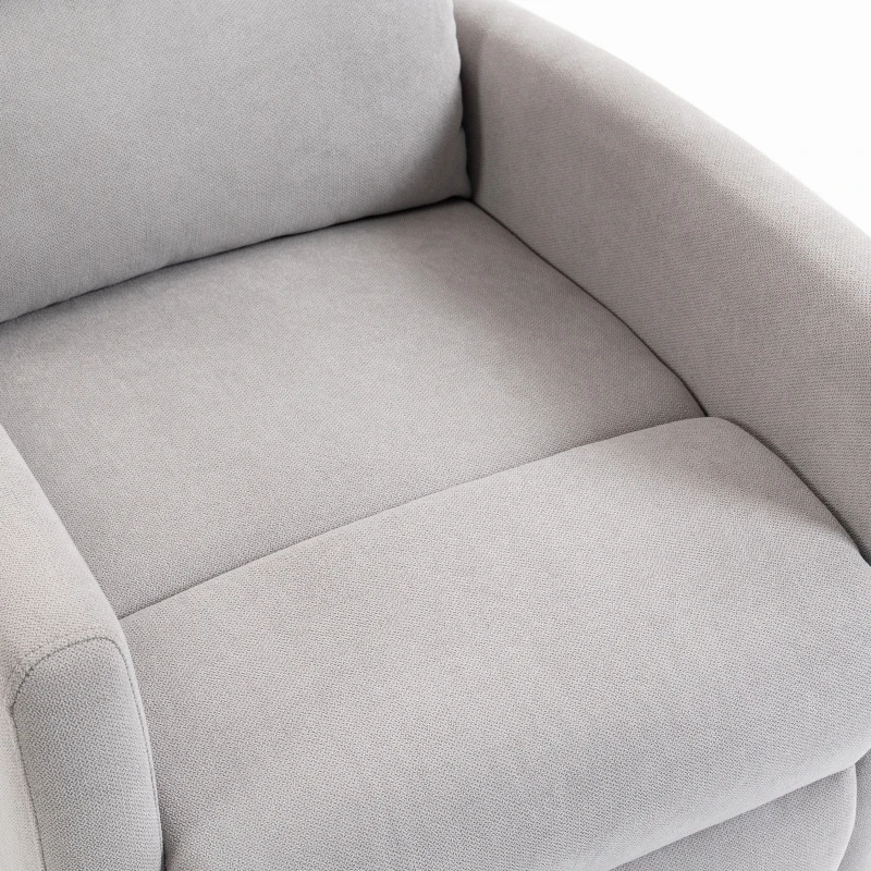 HOMCOM Fauteuil de massage inclinable fauteuil de relaxation en chenille avec repose-pieds poche latérale télécommande gris