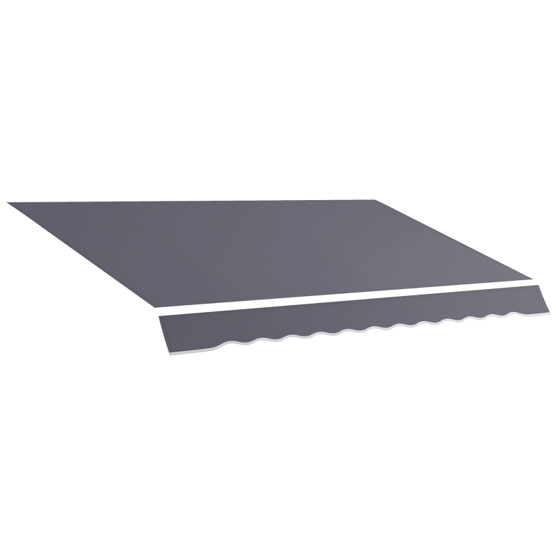 Outsunny Telo di Ricambio per Tenda a Bracci Retrattile in Poliestere Anti UV da 3.6x2.5 m, Grigio