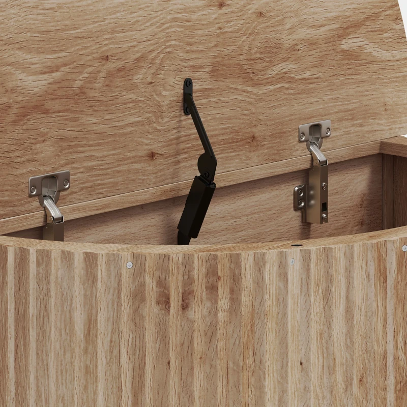 HOMCOM Table basse relevable, table de salon avec compartiment caché et plateau à fermeture douce, bois naturel