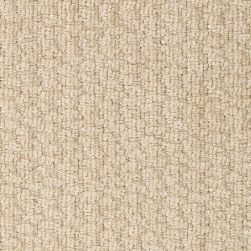 HOMCOM Pouf contenitore rotondo in ciniglia con base in metallo ed effetto legno, beige