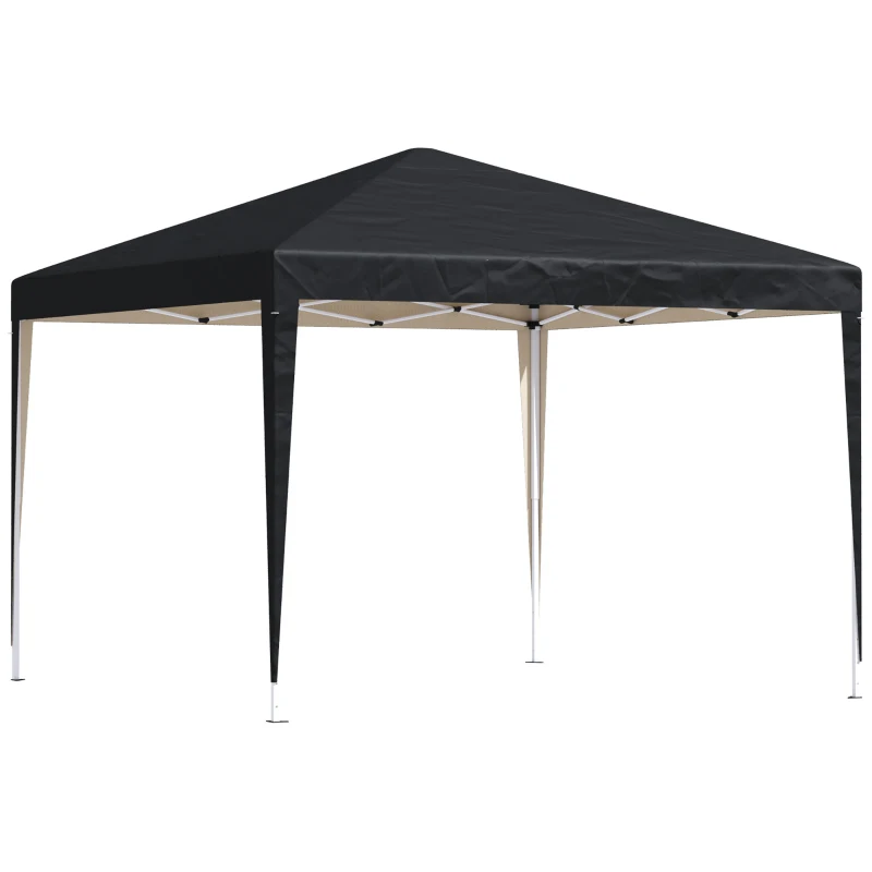 Outsunny Carpa Plegable 3x3m de Jardín Cenador Gazebo para Patio Fiesta Boda Barbacoa con Bolsa