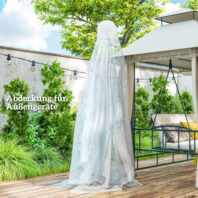 Outsunny Kasafdekking van Kunststof, Zeil voor het Afdekken van Planten, UV-bestendig, Waterdicht, 7 x 8 m