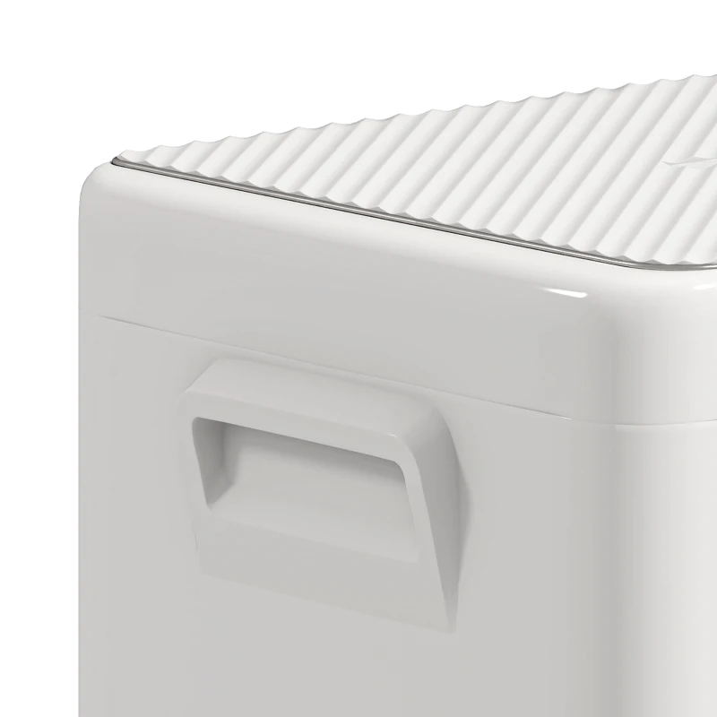 Outsunny 16,8 Liter campingkoelkast, auto-koelkast, koelbox met LED-weergave, AC- en DC-adapter, stille werking, Crèmewit