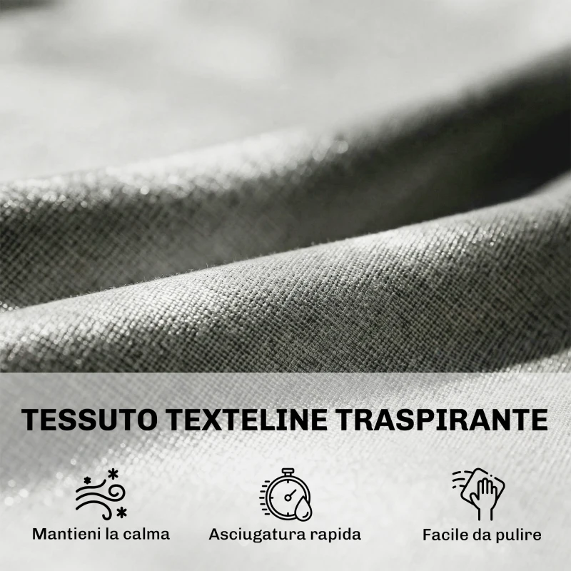 Outsunny Lettino Prendisole da Giardino in Rattan Forma S con Cuscino a 5 Posizioni, 60x198x44cm, Marrone