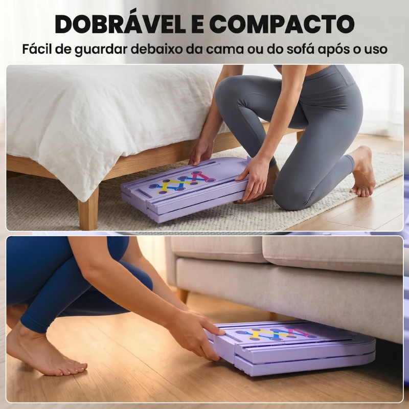 SPORTNOW 5-in-1 Opvouwbare Push Up Bars met Weerstandsbanden, Elleboogkussens & Push-upgrepen, Draagbaar