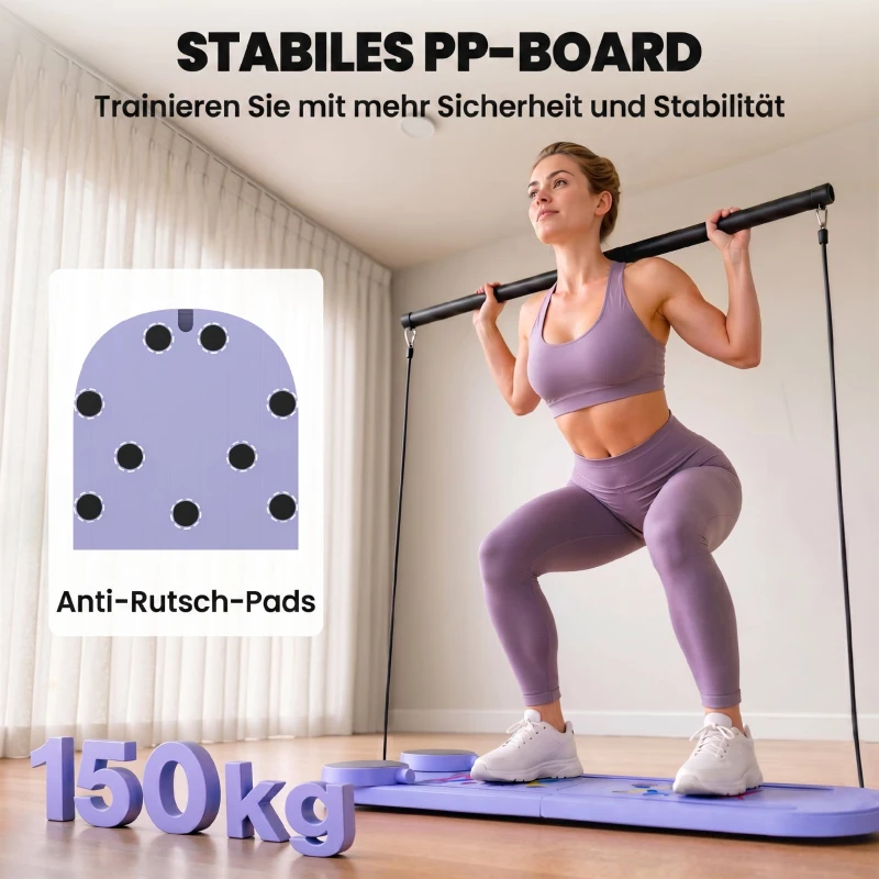 SPORTNOW 5-in-1 Opvouwbare Push Up Bars met Weerstandsbanden, Elleboogkussens & Push-upgrepen, Draagbaar