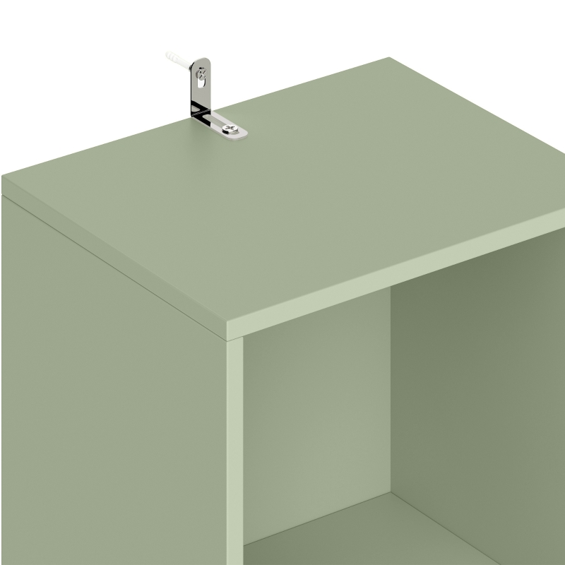 HOMCOM Bookcase Adjustable Shelf Bookshelf Anti-Tip Hardware 6-Tier Storage Cabinet Light Green