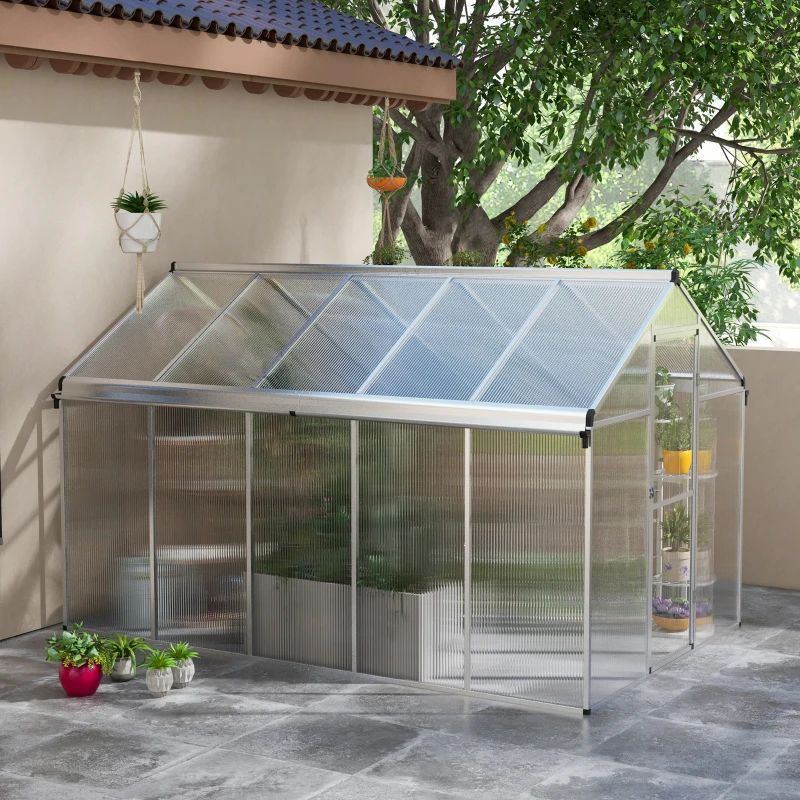 Outsunny 10 x 6ft Aluminium Frame Walk-In Greenhouse