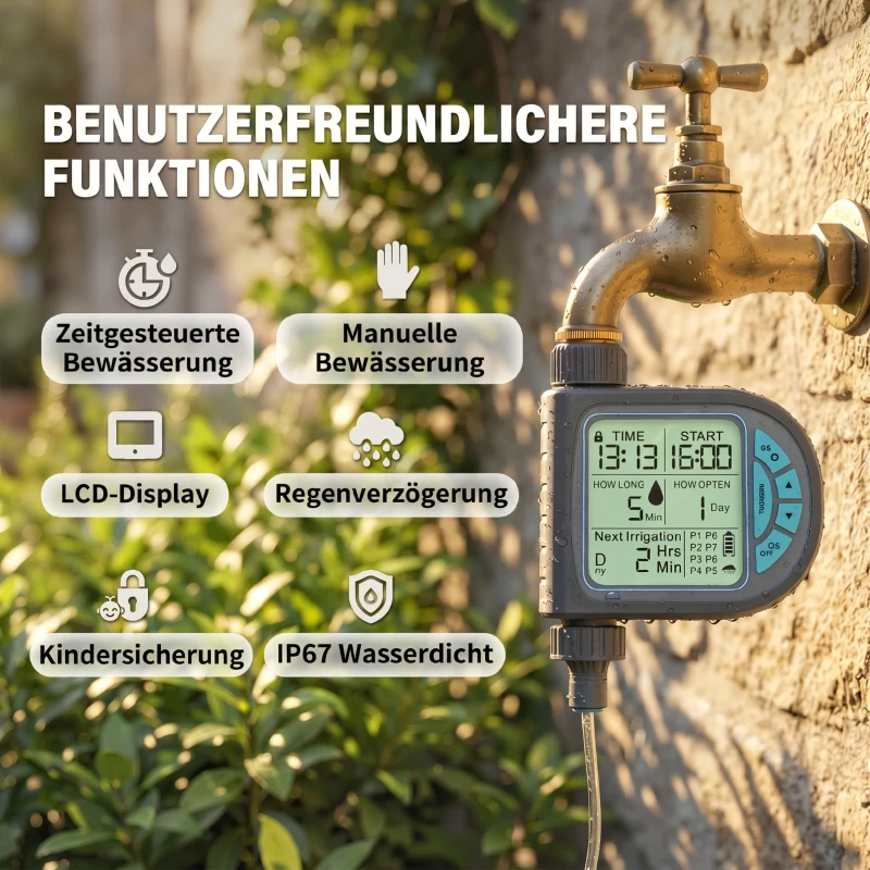 Outsunny 2er Set Spalier mit Pflanzkasten Blumenkasten mit Drainageloch Timer Bewässerungssystem 80 x 40 x 136 cm Braun