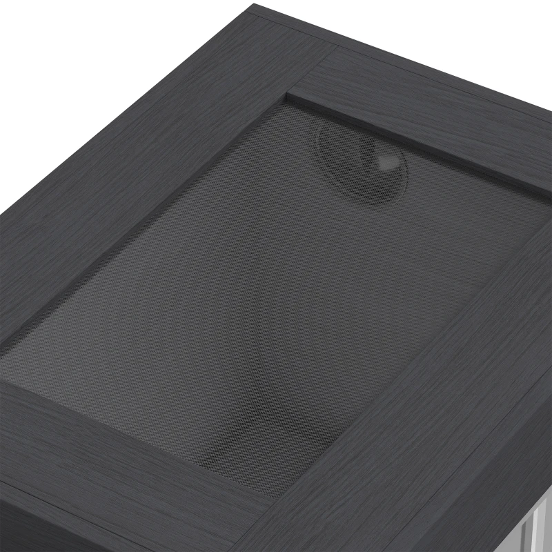 PawHut Reptile Terrarium, Reptile Vivarium with  Glass Doors, Secure Lock, Top Ventilation for Snake, Gecko, 60x45x45cm, Black