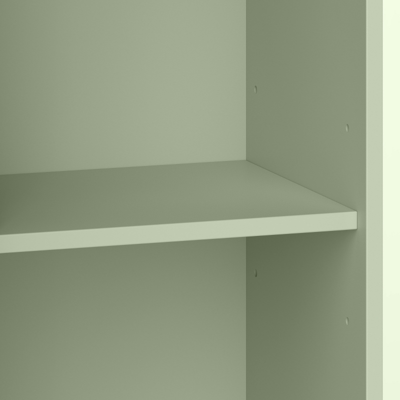 HOMCOM Bookcase Adjustable Shelf Bookshelf Anti-Tip Hardware 6-Tier Storage Cabinet Light Green