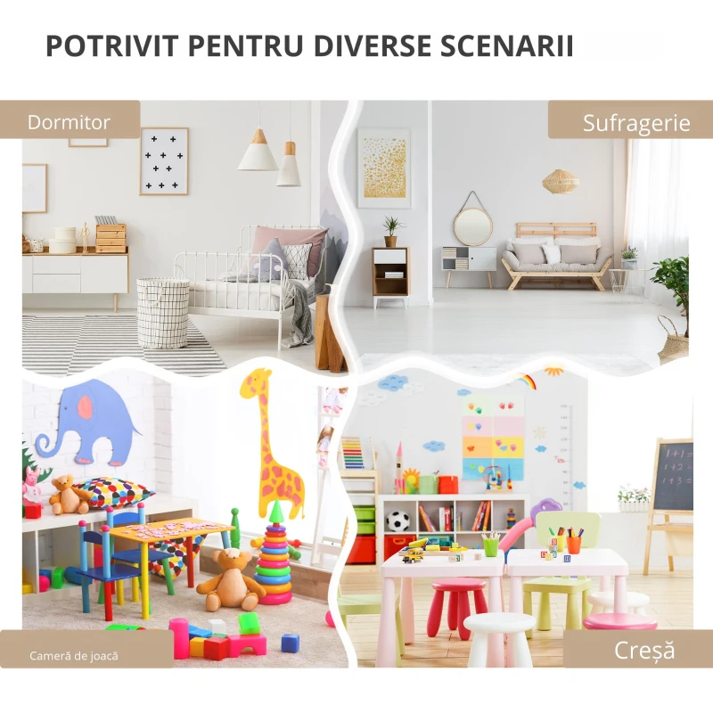 HOMCOM Raft pentru copii cu sertar, Raft pentru cărți cu rafturi, 60 x 29,9 x 90 cm, Alb